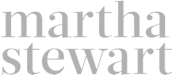 The image displays the name martha stewart in large, light gray, lowercase serif letters on a light background.