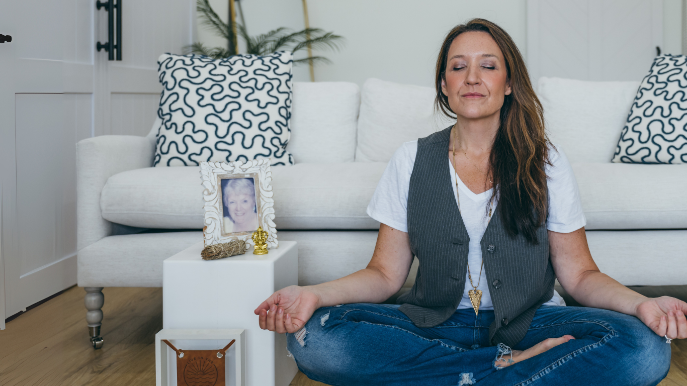 Kendra Beavis meditating